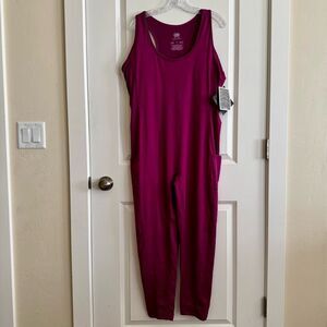 Magenta Sleeveless Jumpsuit